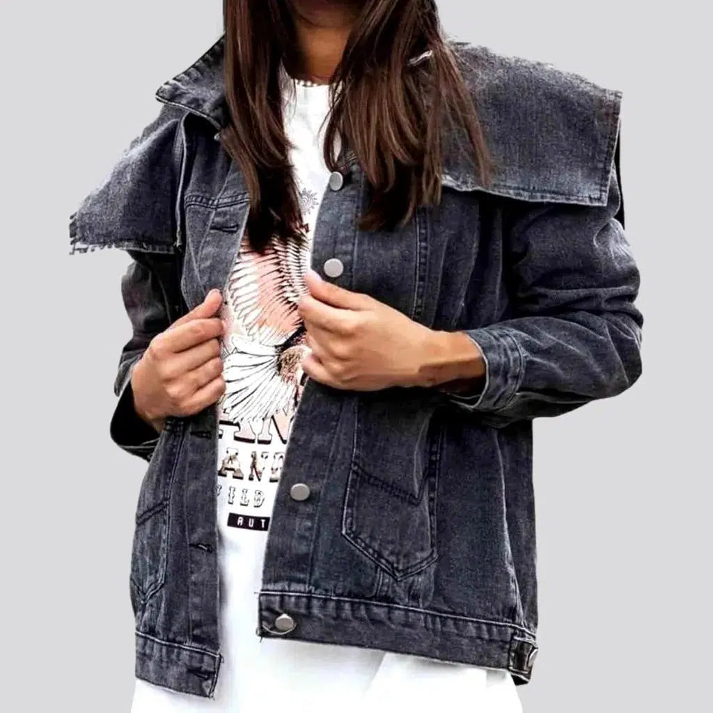 Women's Outerwear Clothing Oversized jean jacket
 for women