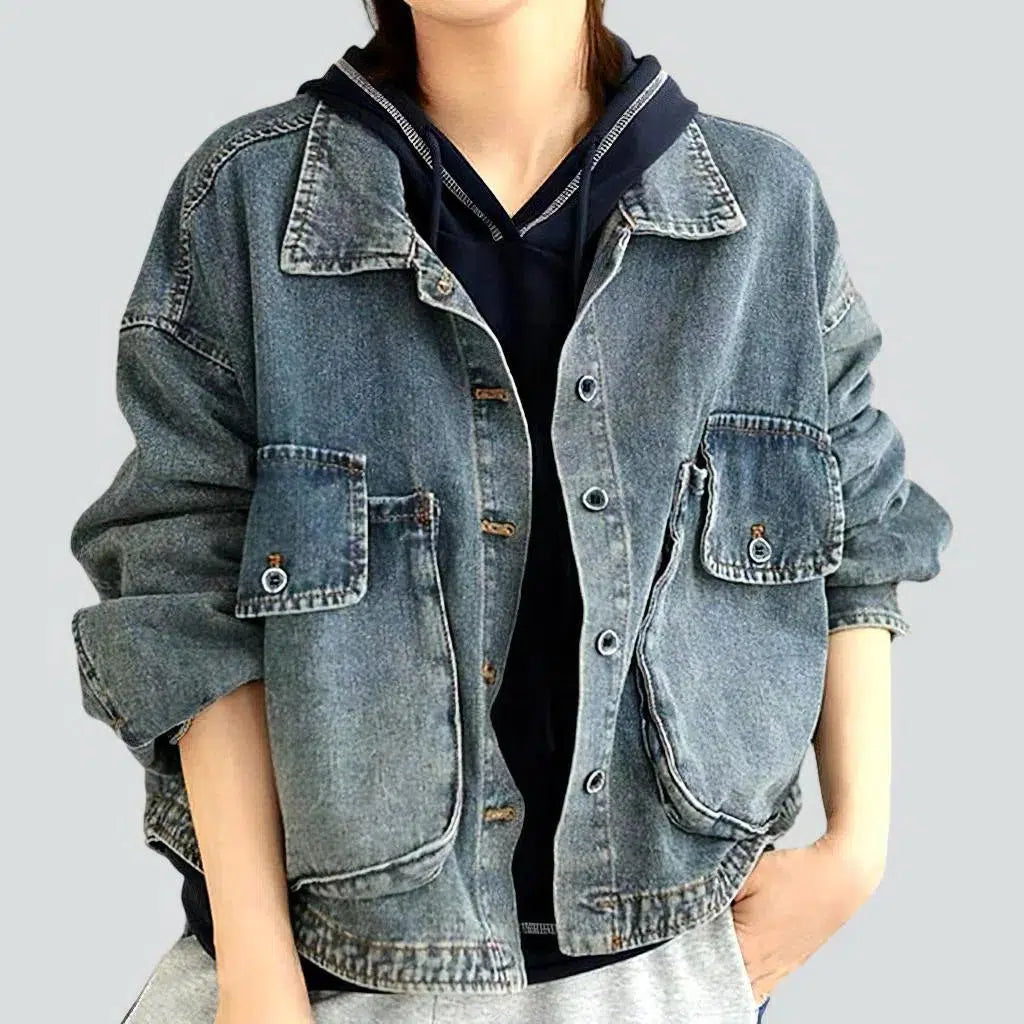 Women's Evening Wear Outfit Fashion oversized jean jacket
 for women