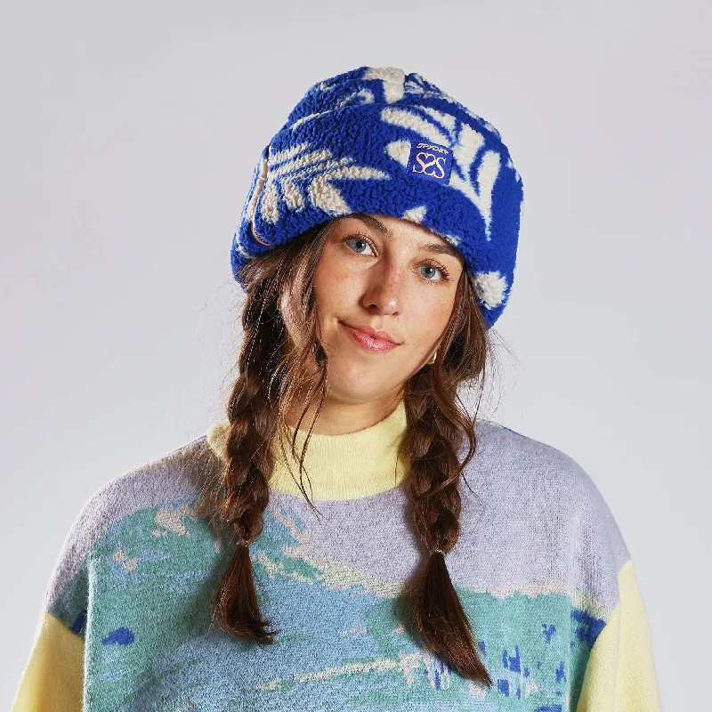 Modern Women's Clothes Unisex Society Fleece Cuff Hat - Society Electric Blue