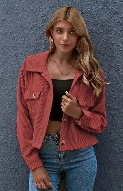 Timeless Women's Garments Women's Corduroy Trucker Jacket