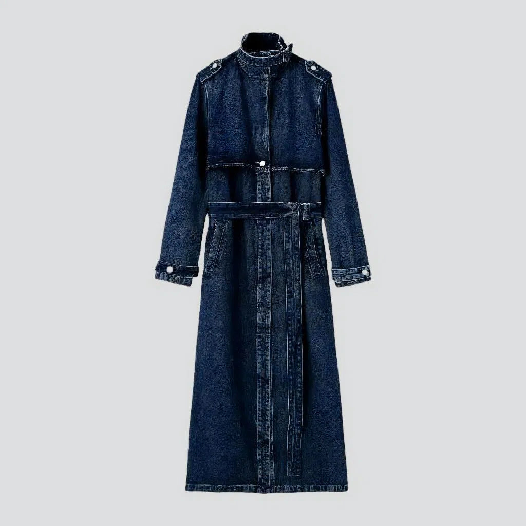 Vintage-Inspired Women's Clothes Medium-wash jean coat for ladies