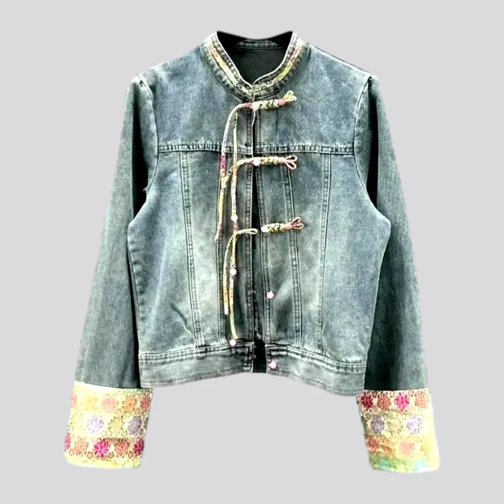 Women's Clothing For Work Ornament vintage denim jacket for ladies