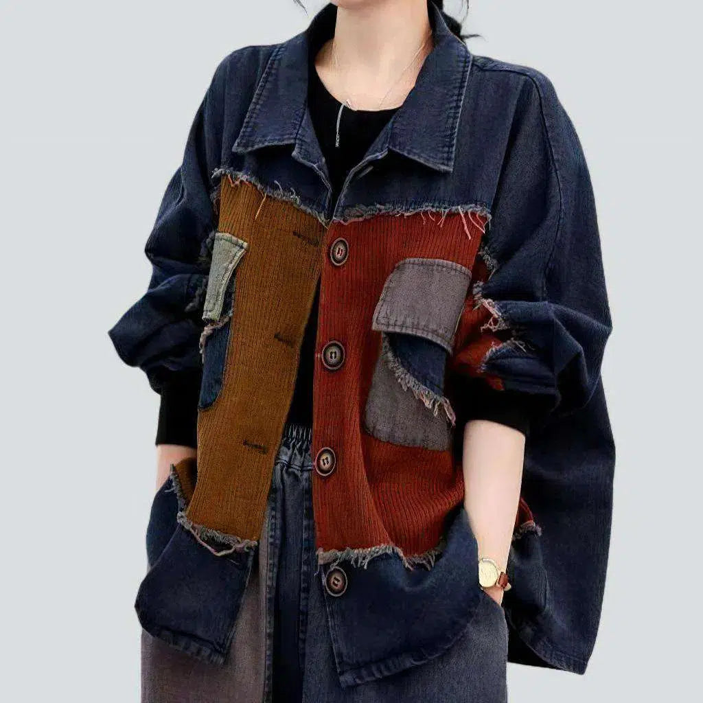 Women's Clothes For The Office Chore distressed jean jacket
 for women