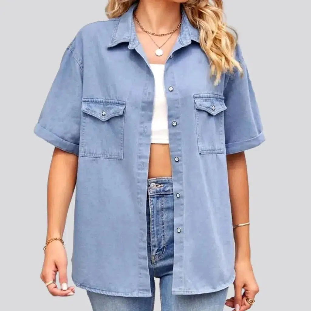 Casual Clothing For Women Loose women's denim shirt