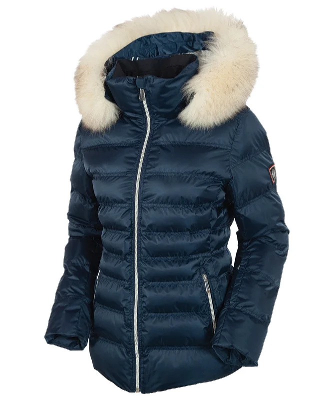 Women's Trendy Attire Women's Fiona Waterproof Quilted Stretch Jacket With Removable Fur Ruff