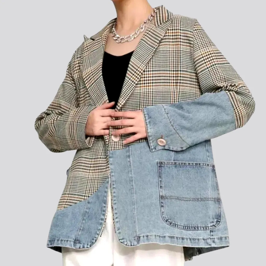 Women's Stylish Professional Garments Boho chic denim blazer for women