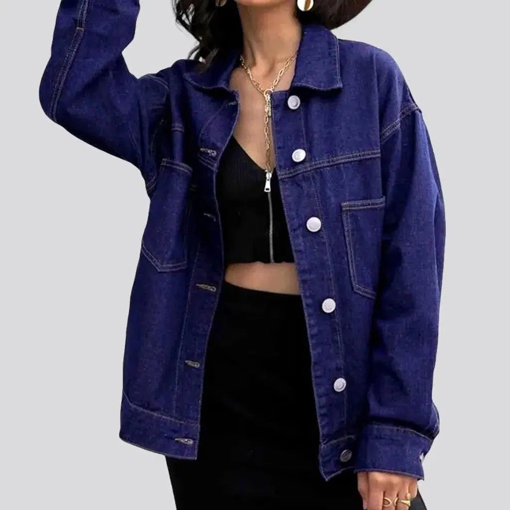 Women's Trendy Clothing Dark-wash women's jeans jacket