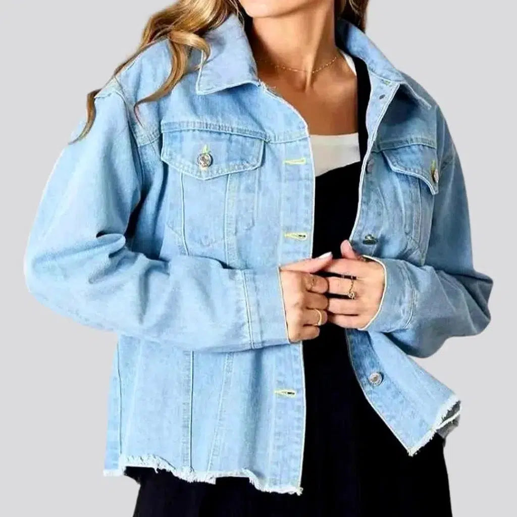 Charming Women's Outfit For Special Occasions Oversized jean jacket
 for ladies